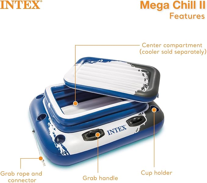 INTEX 26345VM Ultra XTR 26ft x 52in Above Ground Swimming Pool Set with Sand Filter Pump, Inflatable Lounge Pool Recliners (2-Pack) and Inflatable Beverage Cooler