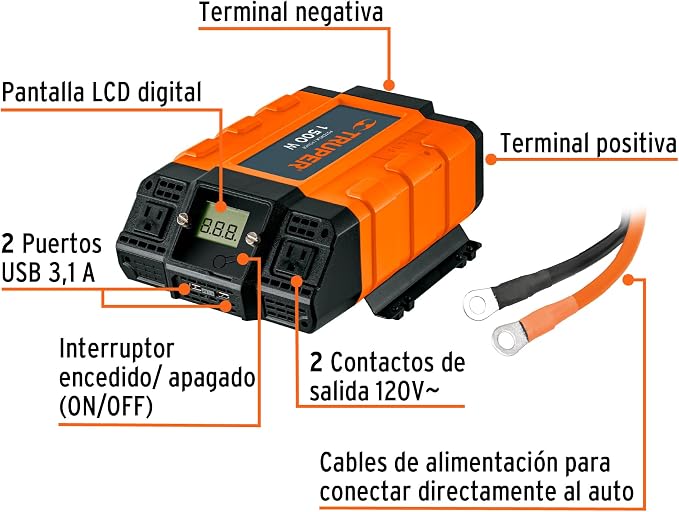 Truper 1500 W Power Inverter
