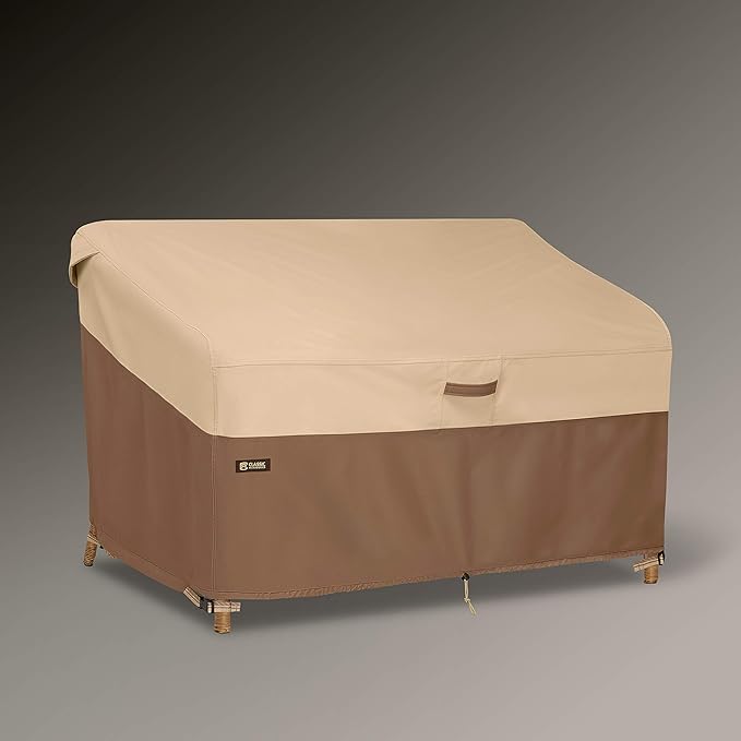Classic Accessories Veranda's Best Waterproof Patio Sofa/Loveseat Cover, 58 x 33 x 32 Inch