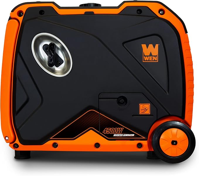 WEN 56455i Super Quiet 4500-Watt RV-Ready Portable Inverter Generator with Fuel Shut-Off and Electric Start Black