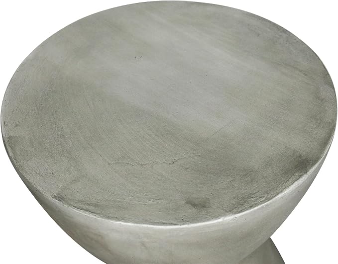 18.3" H Simplicity End Table for Garden - Modern Side Table Adding a Perfect Match for Indoor & Outdoor - Decor Concrete Table for Living Room or Bedroom