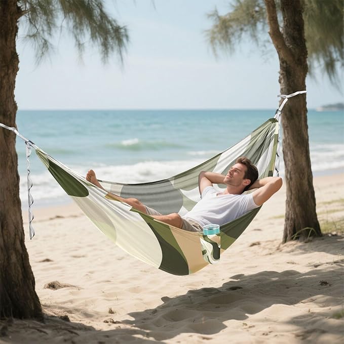 Camouflage Green White 330lb Capacity Outdoor Hammock with Hanging Rope Indoor Hammock for Outside Beach Patio Garden hamacas para Patio