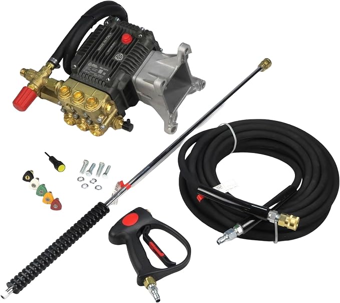 The ROP Shop 3000 psi, 1" Shaft, Power Pressure Washer Pump, Unloader & Deluxe Spray Kit