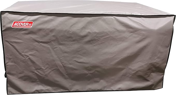 XXL Storage Box cover with Straps and Handles, Waterproof Heavy Duty Outdoor Furniture Winter Cover for Keter, Suncast Container, 63"(L) 30"(D) 28.3"(H)) Brown