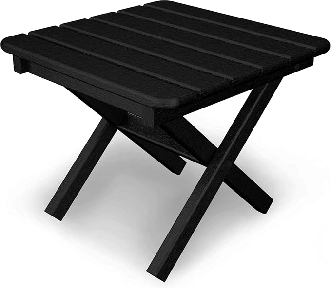 POLYWOOD ST1818BL Square 18-Inch Side Table, Black