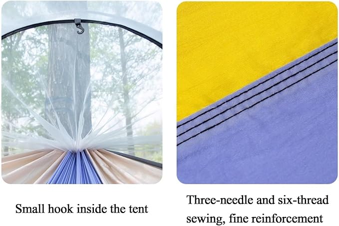 Hammock, Double Hammock, Outdoor Swing Cradle, Portable Hammock, Camping Beach Hammock(Blue,70.8in*117.6in)
