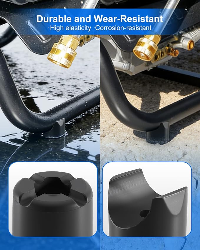 7105468 Pressure Washer Rubber Feet Compatible with Simpson Cleaning and Most Brands of Gas Pressure Washers, Anti-Vibration Non-Marking Isolator Kit with Screws & Hex Wrench