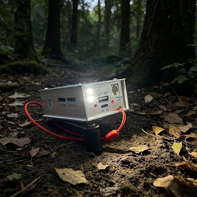 Hand Crank Generator Mini Portable Emergency Power Supply, Plasma Lighter, Flashlight, FM Radio, Emergency Power Bank, Portable Aluminum Alloy Survival Gear