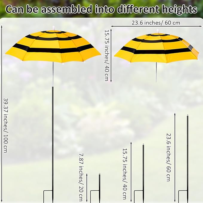Plant Umbrellas for Outdoor Plants, Large Garden Plant Umbrella Shade Upgraded Adjustable Angle Height for Potted Plants Garden Beds