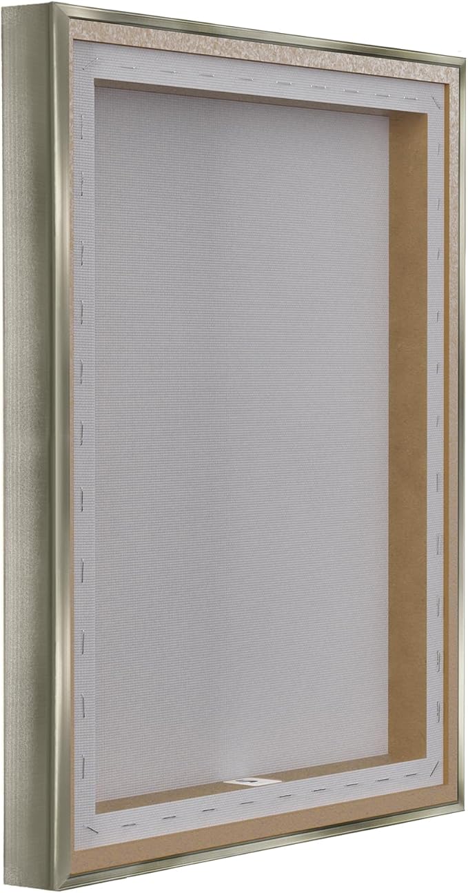 Stupell Industries Hammock on Palm Trees Gray Framed Floater Canvas Wall Art Design by Noah Bay