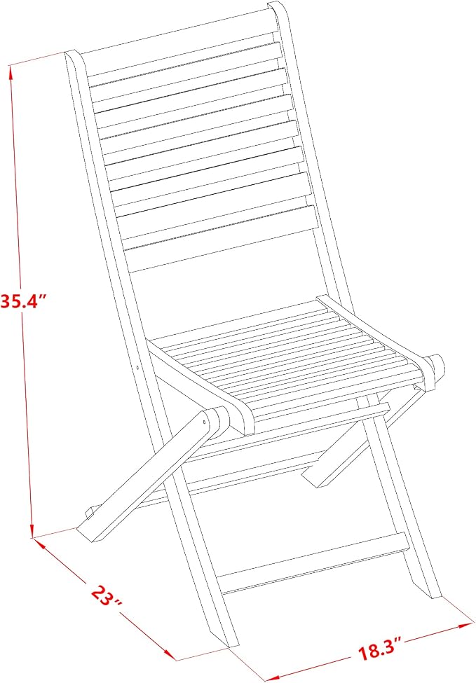 East West Furniture AEBS5CWNA 5 Piece Outdoor Patio Dining Sets Includes a Rectangle Acacia Wood Table and 4 Folding Side Chairs, 36x60 Inch, Natural Oil