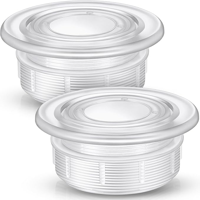 2 Sets Patio Table Umbrella Hole Ring Plug Cap Set, Outdoor Parasol Table Hole Cover Insert Thicker Patio Plug Ring for Outdoor, Yard, Garden(Clear)