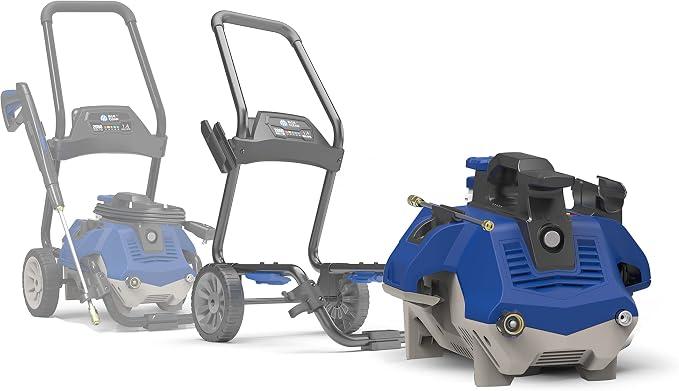 AR Blue Clean AR2N1 Electric Pressure Washer-2050 PSI, 1.4 GPM, 13 Amps Quick Connect Accessories, 2 in 1 Detachable Cart, On Board Storage, Portable Pressure Washer, High Pressure, Car, Patio
