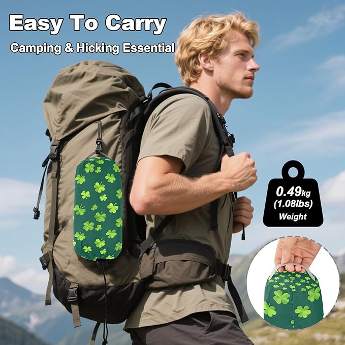 Hammocks for Outside Four-Leaf Clovers Camping Hammock Portable Hammocks with Tree Straps and Carry Bag Camping Accessories for Hiking Beach Outdoor
