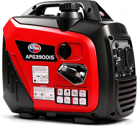 All-Power 3300W Portable Inverter Generator – Quiet Small Gas-Powered Generator with ECO Mode, CO Sensor, Ideal for Camping, Home Use Emergency Backup