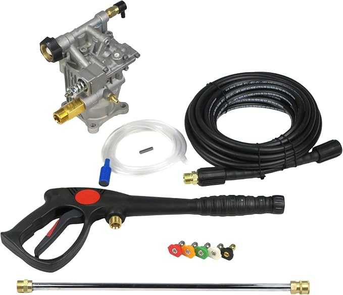 The ROP Shop 3000 psi, 3/4" Shaft, Horizontal Power Pressure Washer Pump & Deluxe Spray Kit