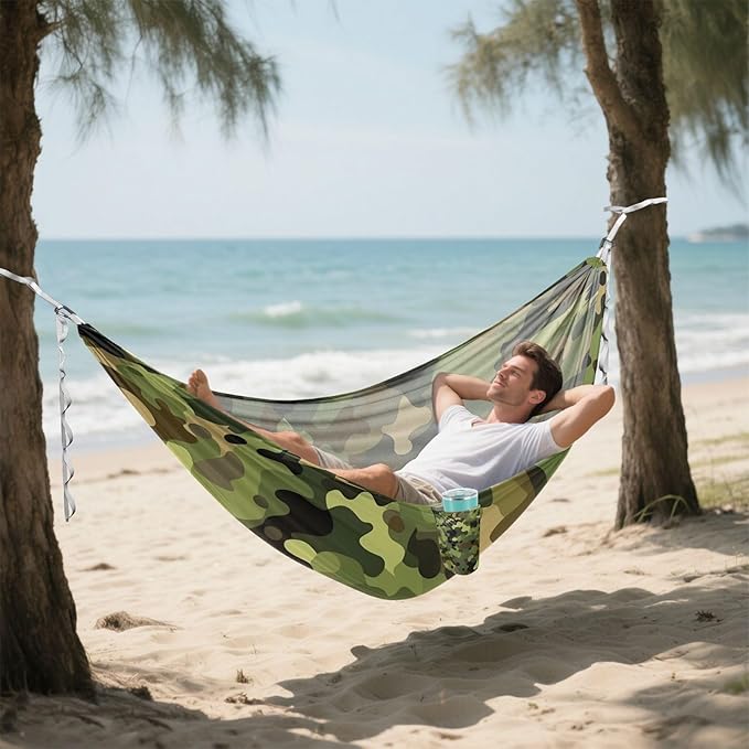 Camouflage Green 330lb Capacity Camping Hammock Swing Hammock for Outside Camping Essentials jamaca para Patio