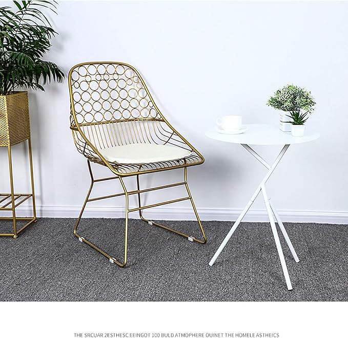 Dendritic End Table Metal Round Small Side Table Outdoor & Indoor Coffee Table for Small Spaces Bedroom Patio,White