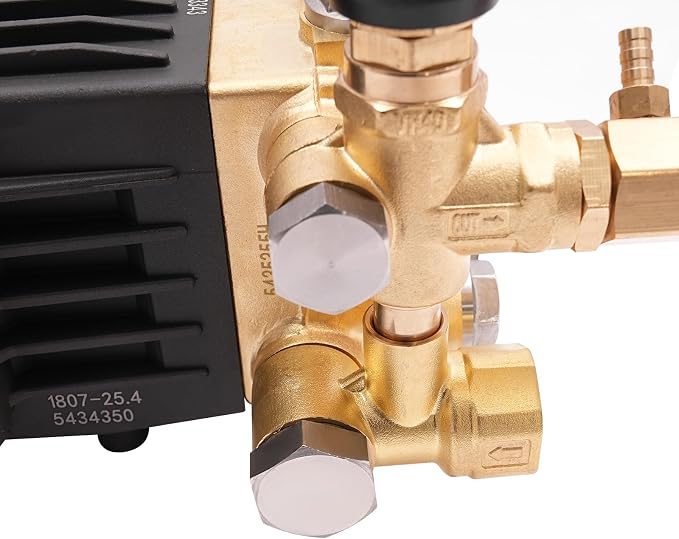 4000 PSI Pressure Washer Pump Direct Drive, 4 GPM High Pressure Replacement Power Washer Water Pump Gas Powered Washer with 1" Hollow Shaft Brass Head for Horizontal Shaft Gas Engine Honda GX390