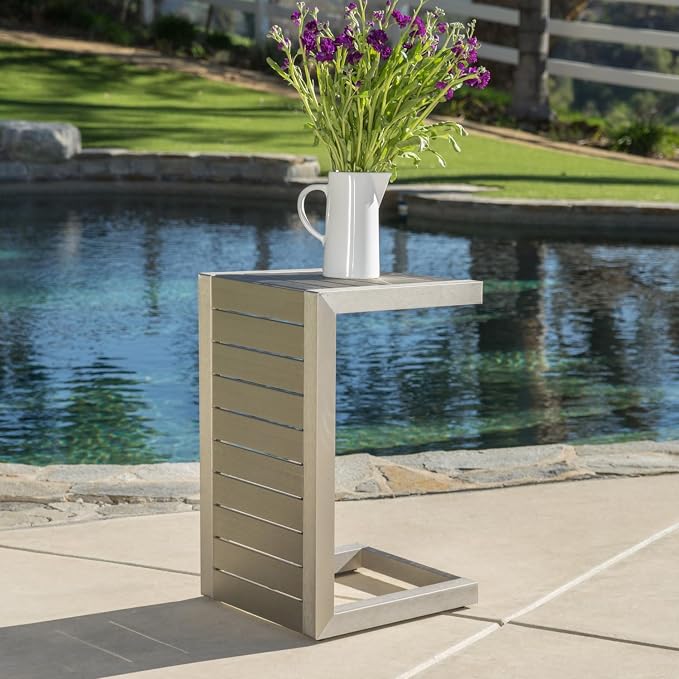 Cape Coral Alu C-Shaped Table