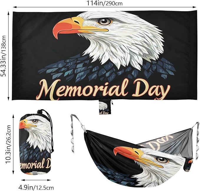 National Memorial Bird Bird 330lb Capacity Outdoor Hammocks with Portabl Carry Bag Rope Hammock for Outside Patio Backyard Poolside hamacas para adultos 2 Personas