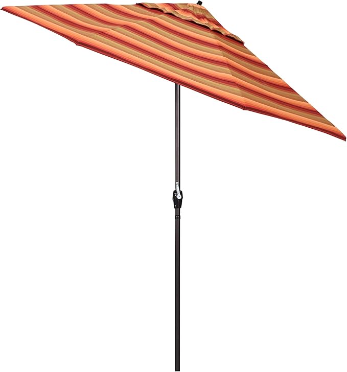 California Umbrella 7.5' Round Sunbrella Aluminum Outdoor Deck, Pool or Patio Umbrella, Crank Lift