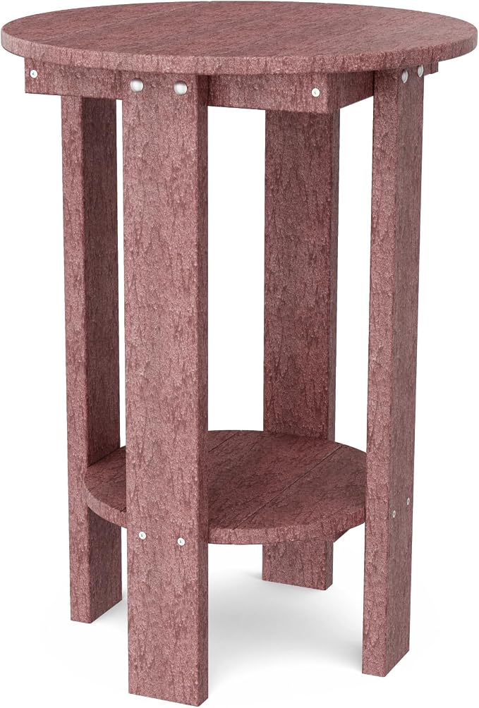 Wildridge Heritage Balcony Table, Cherrywood - Outdoor Weather Resistant Recycled Plastic Furniture for Patio