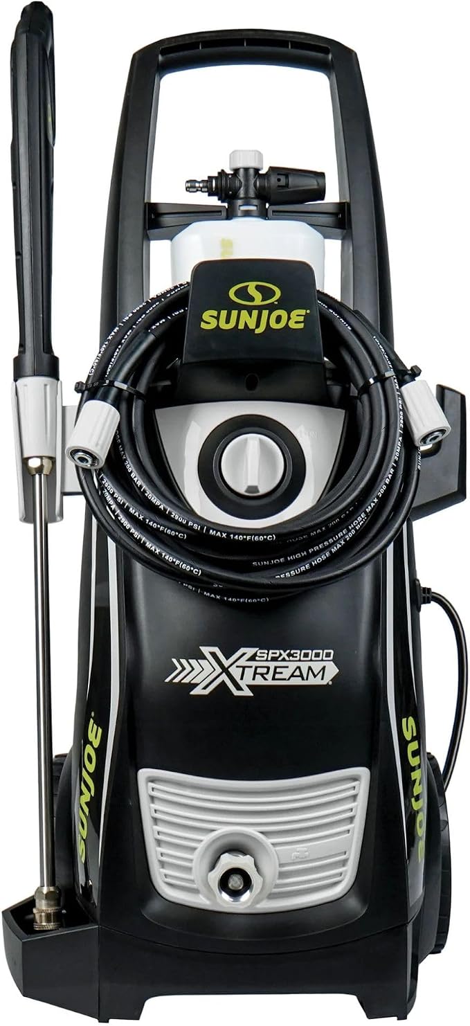 Sun Joe SPX3000-XT XTREAM 2,200 PSI Pressure Washer with 14.9A Motor, Includes 4 Quick-Connect Nozzles, High-Pressure Hose, Garden Hose Adapter, and 35-Foot Power Cord