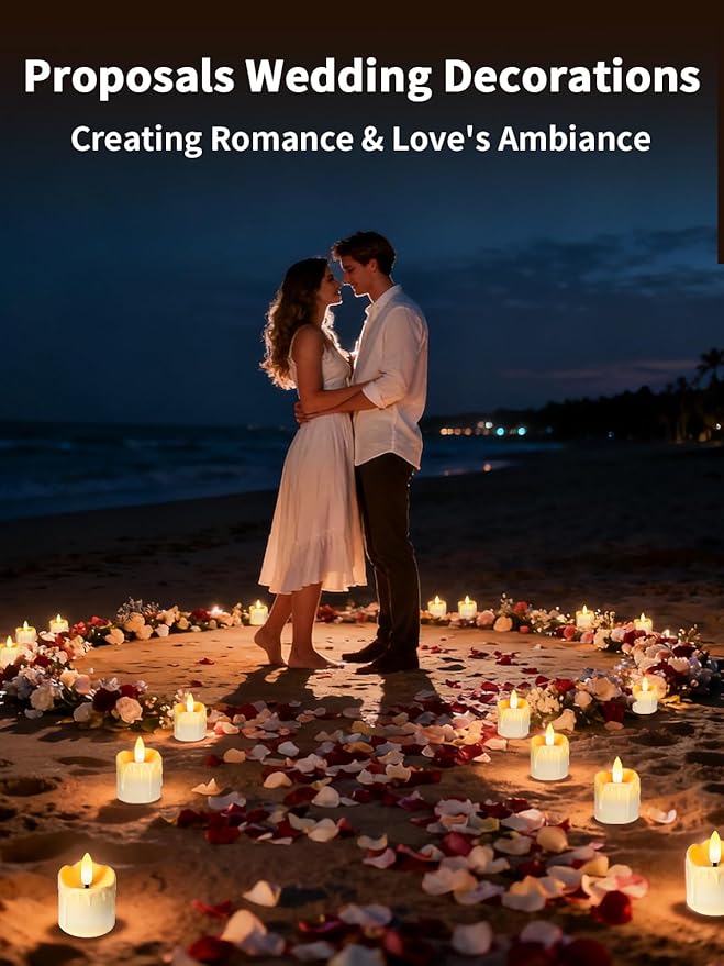 Rechargeable Flameless Tea Light Candles with Remote, 1.5"x2.2" Dripping Fake Electric Flickering Votive Candles for Anniversary Wedding Table Centerpiece Halloween Christmas Decor, Ivory White 6 pack