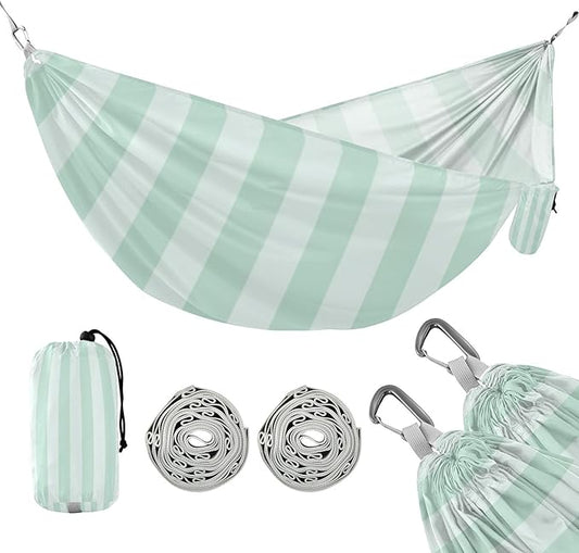 Green Vertical Stripes 330lb Capacity Hammocks with Hanging Rope Swing Hammock for Indoor Outdoor Patio hamaca para acampar