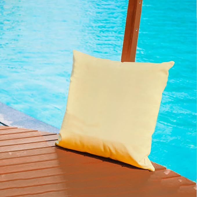 A1 HOME COLLECTIONS A1HC Luxurious Outdoor Waterproof Pillow Covers 18x18 Inches (Pack of 2, Pale Leaf), Throw Pillow Covers for Pool Areas, Garden, Sofa, Chairs, Beds, Tent, Patio