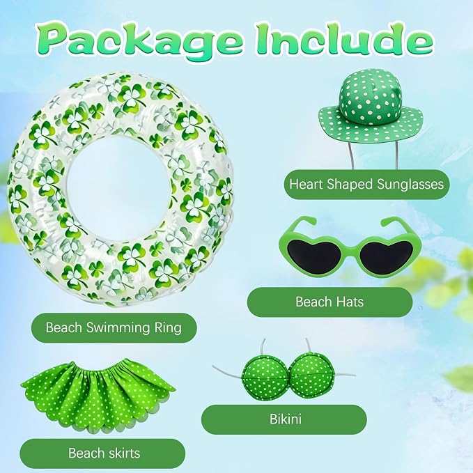 Porch Goose Summer Outfit,Hsummer Porch Goose Outfit,Porch Goose Bikini,Summer Garden Lawn Patio Yard Outdoor Decor (Green)