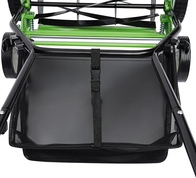 Push Lawn Sweeper, Manual Push Reel Lawn Mower with Collection Bag, 5 Blades,Outdoor Lawn Dethatcher Tools for Picking up Leaves,Grass and Debris ﻿ (16 inch)