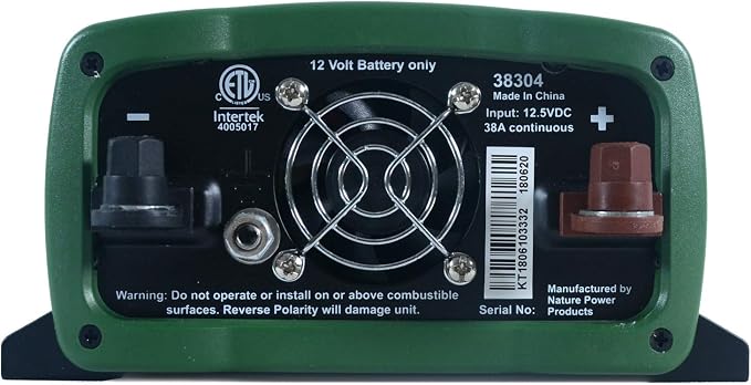 Nature Power 38304 Pure Sine Wave Inverter, 400-watt