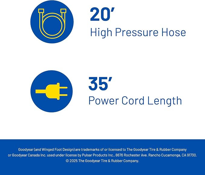 Goodyear 2200 PSI Vertical Electric Pressure Washer - 1.6 GPM