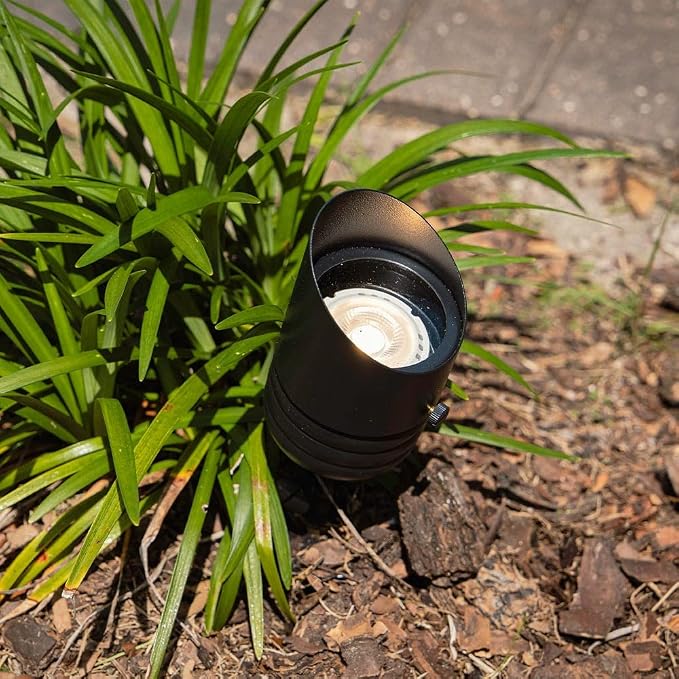 VOLT 20-Pack 12V Fat Boy Outdoor Spotlight (Black) & 5W 2700K MR16 LED Bulb | Solid Brass with Durable Powder Coating, 400 Lumens of Warm White Light, Ideal for Yard, Garden, Trees & House