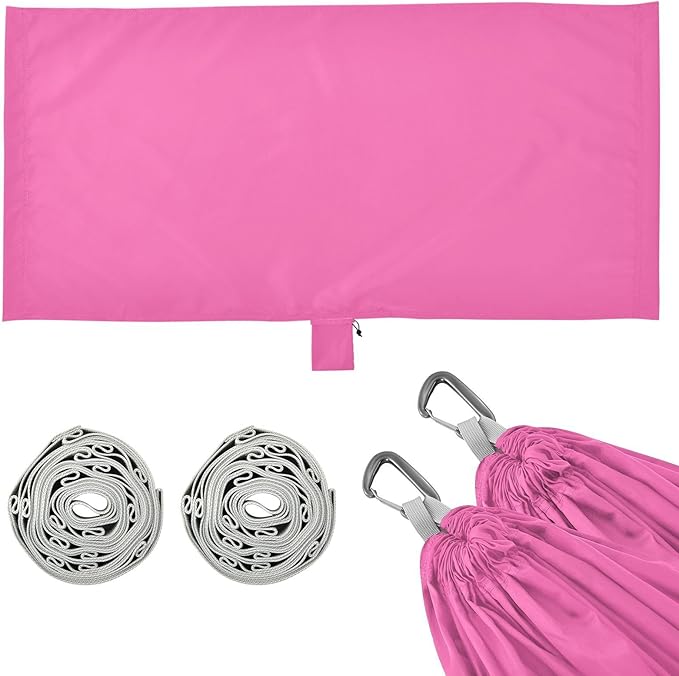 Hot Pink Solid Color Pure Plain 330lb Capacity Camping Hammock Hanging Hammock for Indoor Outdoor Patio hamaca de Algodon para Jardin