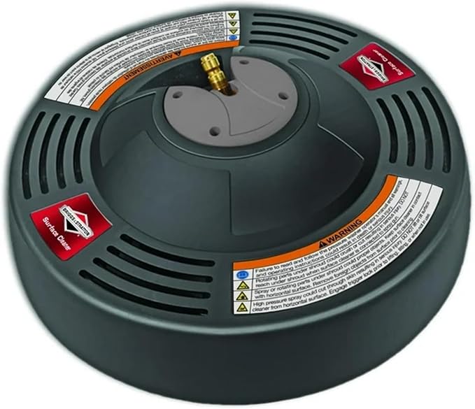 Briggs & Stratton 14 inch Rotating Surface Cleaner for Gas Pressure Washers with Quick Connect Wands and Dome Shape Cover, Black