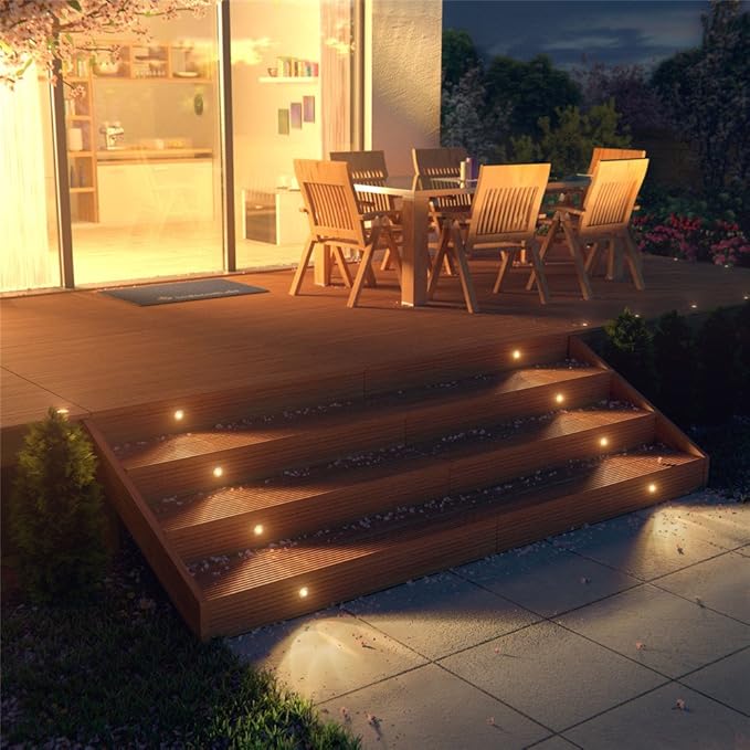 FVTLED LED Deck Light, Φ1.22 Low Voltage LED Deck Lighting RGB & Warm White Recessed Light RGBW Lamp