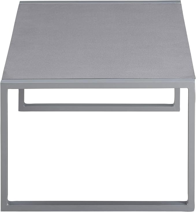 Elle Decor Tropez Mesh Outdoor Patio Furniture Collection with Metal Frame Coffee Table, Gray