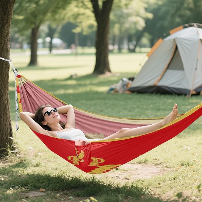National Flag of Montenegro Hammocks with Portabl Carry Bag Backyard Hammock for Indoor Outdoor Patio