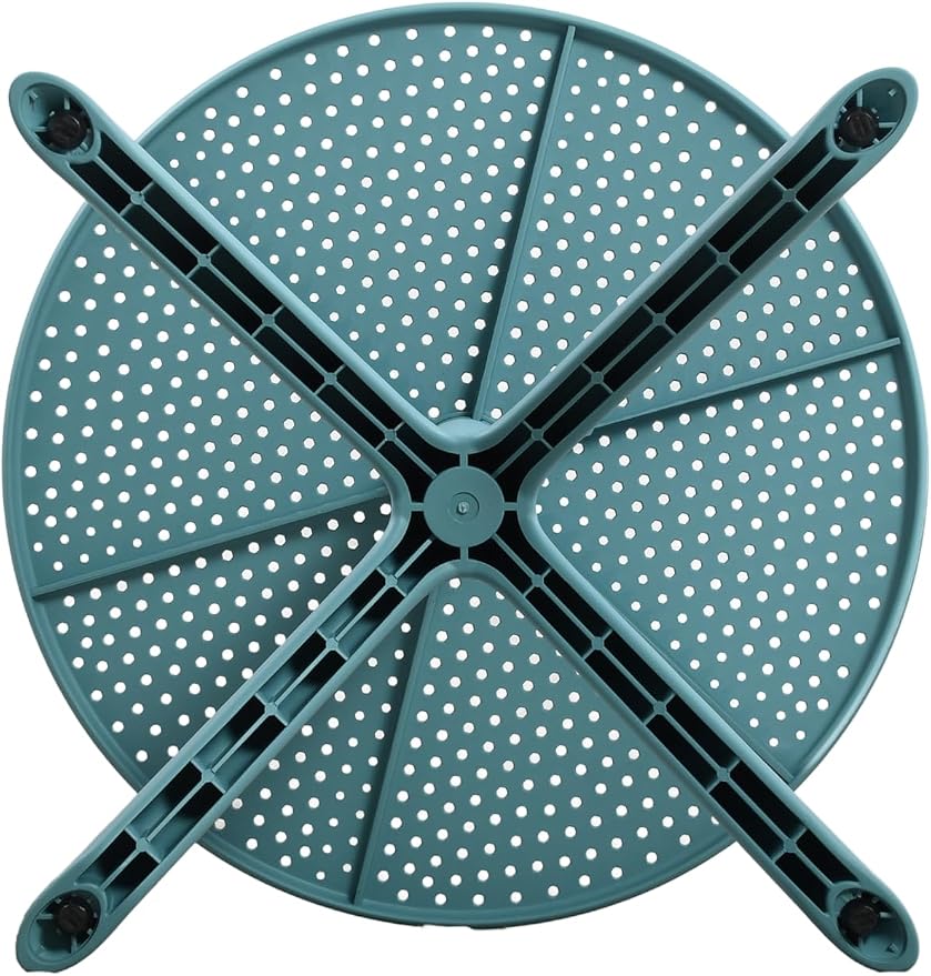 Christopher Knight Home Elshore Patio Bistro Table, Outdoor Plastic Round Table with Pedestal Base, Compact Bistro Table for Garden/Balcony/Poolside, Modern Coffee Table, Accent Table, Sky Blue