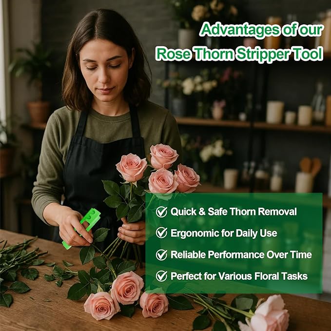 Rose Thorn Stripper Tool Thorn Remover for Roses Durable Iron Floral Stem for Removing Thorns and Leave Flower Stem Cutter