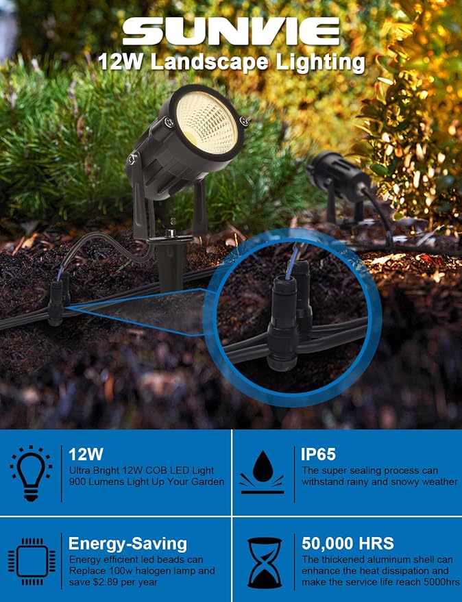 SUNVIE Low Voltage Wire Connector for Landscape Lighting Outdoor 12-14 Gauge Cable Connectors Work with Malibu Paradise Moonrays and Other Outdoor Lighting (24 Pack)