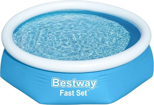 Bestway Fast Set Round Inflatable Pool Kit (8' x 24") | Includes 330gal Filter Pump