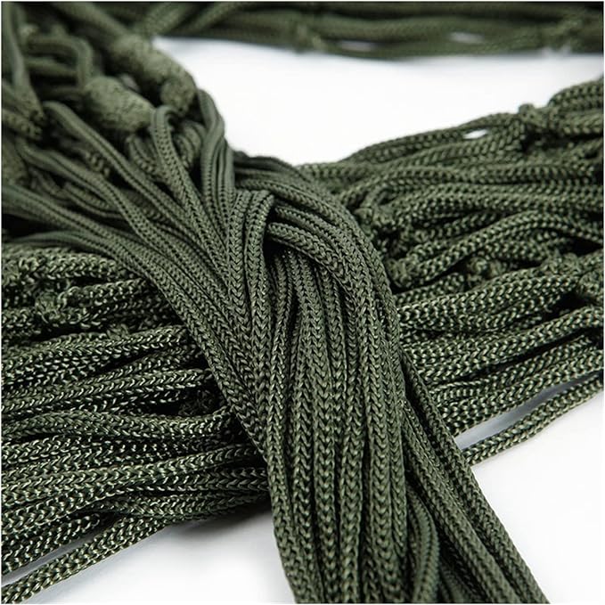 Swing Set Mesh Sleeping Bed, Portable Nylon Mesh Hammock, Mesh Sleeping Bed for Outdoor/Patio/Porch/Garden Travel Swing Seat (Color : Army Green)