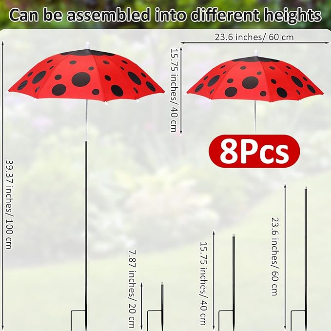 Plant Umbrellas for Outdoor Plants, Large Garden Plant Umbrella Shade Upgraded Adjustable Angle Height for Potted Plants Garden Beds