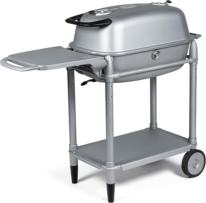 PK Grills PK300-SCX Portable Charcoal Grill and Smoker, Aluminum Outdoor BBQ Grill, Portable Grill for Camping, Backyard Grilling, Park, Tailgating, Silver