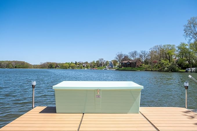 DoxBox Fiberglass Storage Box. US Made Weatherproof Storage with UV-Resistant Gelcoat for Waterfront, Boat, and Outdoor Gear, Rectangle Shape (Slate)