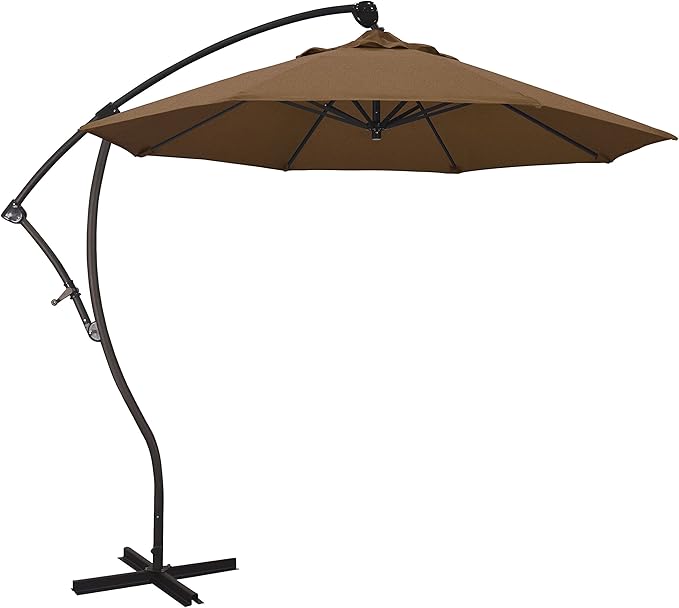 California Umbrella 9-Foot Offset Cantilever Patio Umbrella Infinite Tilt